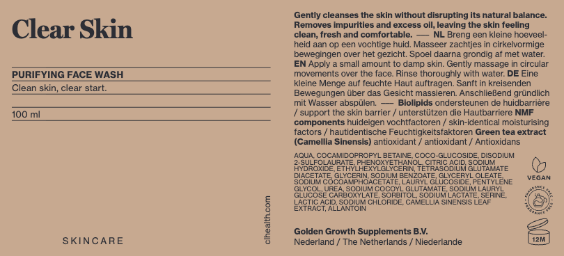 Clear Skin - Purifying Face Wash - CL Health by Charlotte Labee