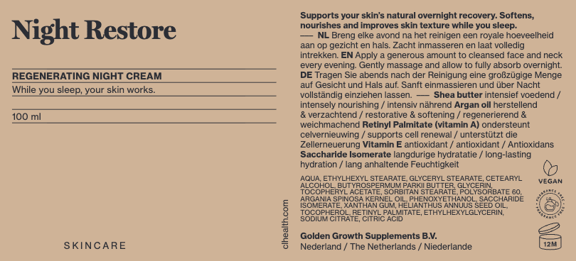 Night Restore - Regenerating Night Cream - CL Health by Charlotte Labee